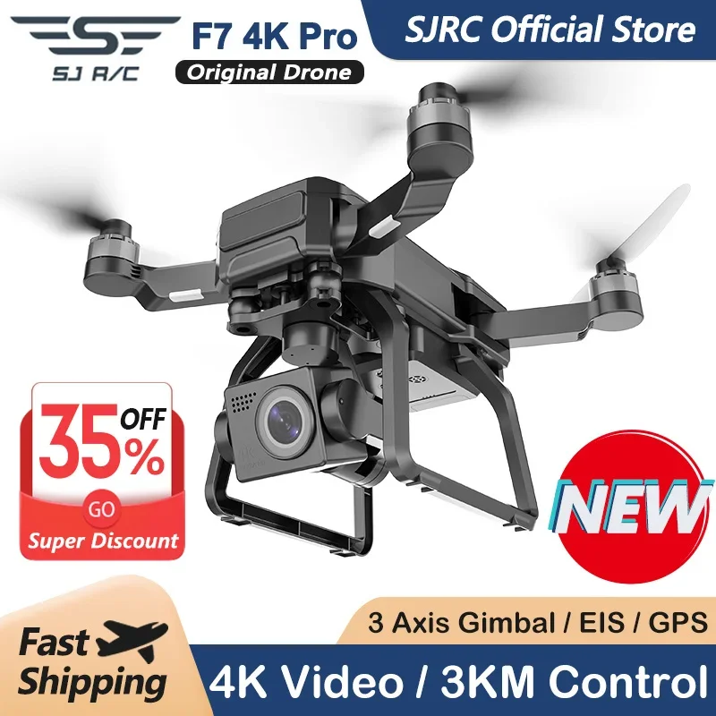 SJRC F7 4K PRO Camera Drone GP - đánh giá và giá Drone Gimbal